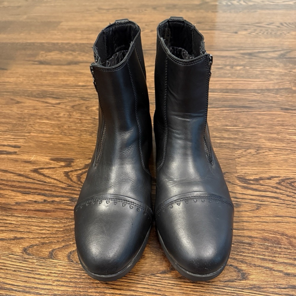 Kerrits Cascadia Waterproof Paddock Boots Sz 10 Black Leather Side Zip - Picture 3 of 7